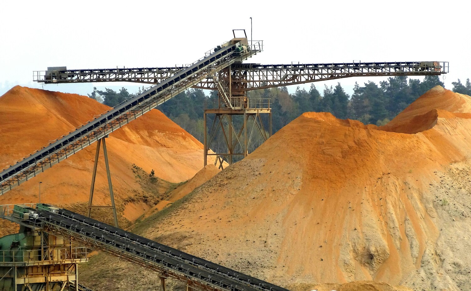 conveyor belt in a quarry